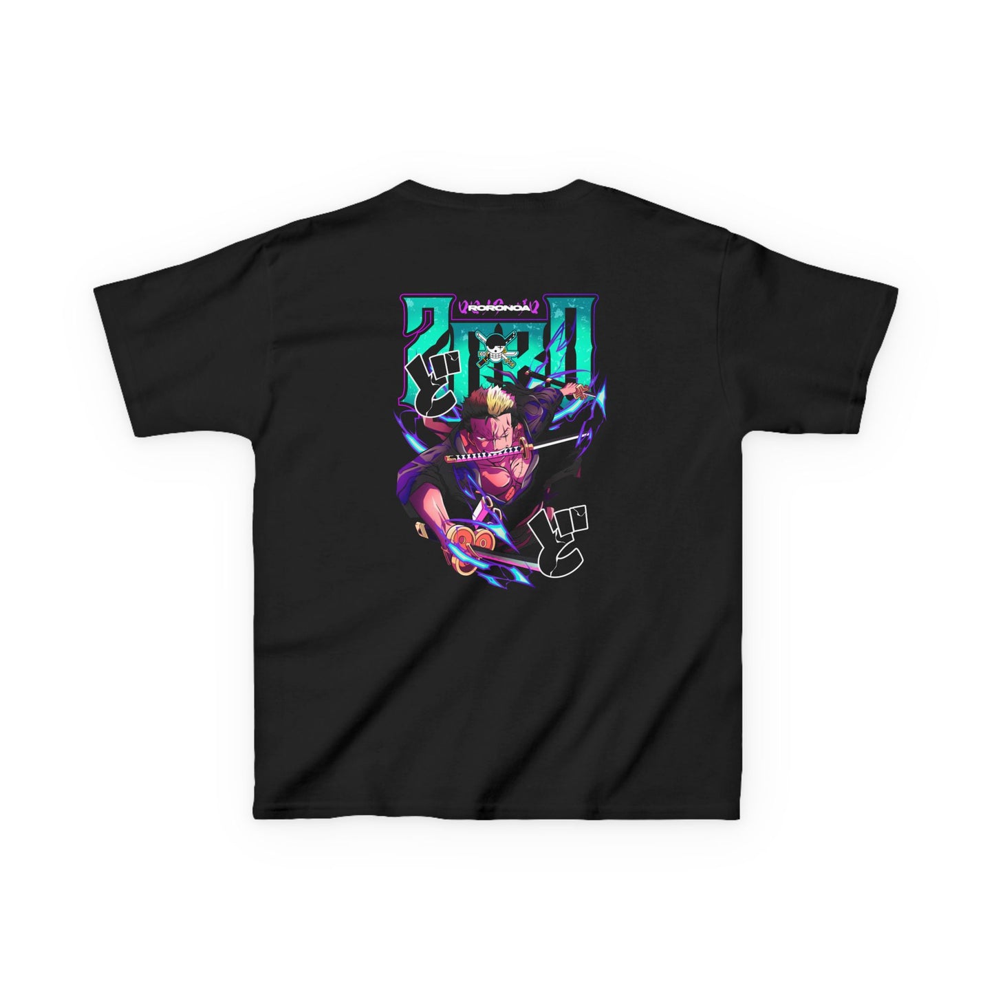 Kids Tee — Neon Guitarist Graphic Band Shirt (Back Print)
