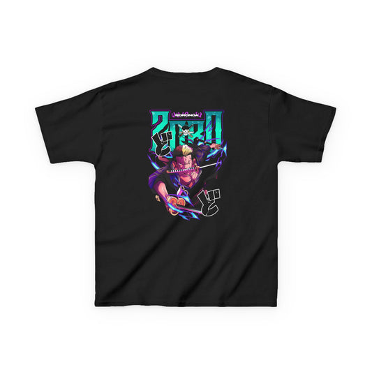 Kids Tee — Neon Guitarist Graphic Band Shirt (Back Print)